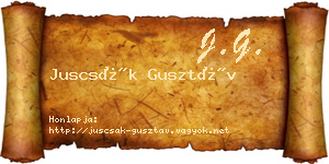 Juscsák Gusztáv névjegykártya