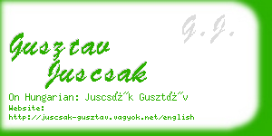 gusztav juscsak business card